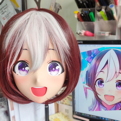 (GLA042)Customize Character'! Female/Girl Resin Full/Half Head With Lock Anime Cosplay Japanese Animego Kigurumi Mask (GLA042)Customize Character'! Female/Girl Resin Full/Half Head With Lock Anime Cosplay Japanese Animego Kigurumi Mask